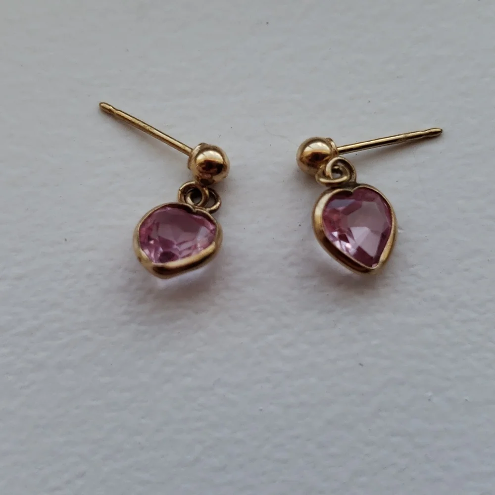 Pink Heart Earrings